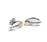 Harry Potter Snitch Dorada Unisex Set de Pendientes Plateado Plata De Ley