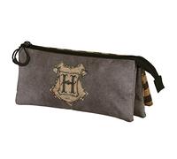 Harry Potter Squares-Portatodo Triple Fan 2.0, Marrón, 23 x 11 cm