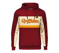Harry Potter Sudadera con Capucha con Motivo de Bloque del Equipo Gryffindor para Hombre Mujer Unisex Algodón Rojo - S