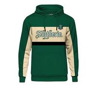 Harry Potter Sudadera con Capucha con Motivo de Bloque del Equipo Slytherin para Hombre Mujer Unisex Algodón Rojo - XXL