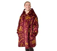 Harry Potter Sudadera con Capucha Tipo Manta portátil para Mujer | Polar con Capucha y Cremallera para Adultos in Borgoña | Ropa de Estar por casa de Sherpa con Estampado de búho Hedwig HP