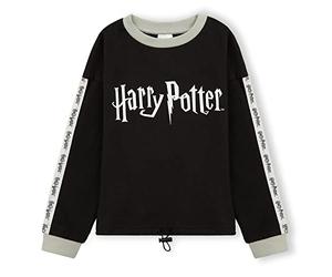 Harry Potter Sudadera Niña - Sudaderas para Niñas 7-14 años (Negro/Gris Sudadera, 9-10 años)