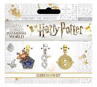 HARRY POTTER The Carat Shop HP0077 - Juego de Abalorios chapados en Plata, diseño de Rana de Chocolate, Vasos y giratiempos, Plata, Sin Gemas.