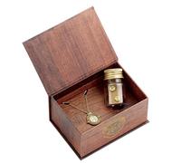 Harry Potter Hermione Potions - Caja de regalo con un collar giratorio y aretes de tuerca, talla única, Zinc, No es una piedra preciosa