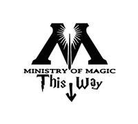 Harry Potter Toilet Decal Stickers Ministry of Magic This Way Vinyl Decals