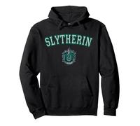 Harry Potter Varsity Slytherin Crest Sudadera con Capucha, Unisex para Adultos, Negro, XXL