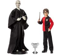Mattel Harry Potter Harry Potter vs Voldemort Pack de 2 muñecos con varitas y cáliz de Fuego, Regalo para niñas y niños +6 años