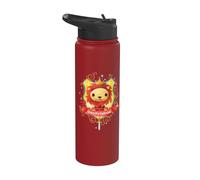 Harry Potter Watercolor Gryffindor Crest Stainless Steel Insulated Water Bottle