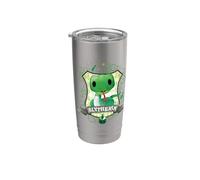 Harry Potter Watercolor Slytherin Crest Vaso térmico de acero inoxidable de doble pared