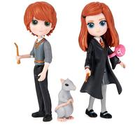 HARRY POTTER - WIZARDING WORLD - FIGURAS HARRY POTTER MAGICAL MINIS - Harry Potter Friendship Set: 2 Muñecos Ron Weasley y Ginny Weasly con 2 Criaturas -6061834- Juguetes Niños 5 Años +