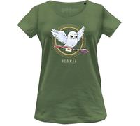 HARRY POTTER WOHAPOMTS336 Camiseta Caqui, L Mujer