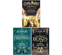 Harry Potter y el legado maldito, partes uno y dos, Los crímenes de Grindelwald, Animales fantásticos y dónde encontrarlos de JK Rowling, colección de 3 libros