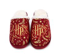 Harry Potter Zapatillas Para Niñas | Zapatos de casa mullidos para niños Mercancías, regalos para ella | Magical Red Gold Hedwig Gafas Estrellas Mocasines sin cordones 33 EU