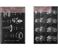 Harry The Potter Wizard - Molde para caramelos de chocolate con rana, 50 palillos