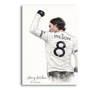 Harry Wilson Fulham FC - Impresión artística de fútbol, estilo acuarela, tamaño A4, arte de pared deportivo, regalo para los fans