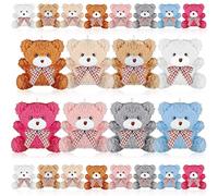 Harrycle 24 Mini Osos de Peluche 8 cm Llaveros de Oso Felpa Regalo Pequeño Muñeco Articulado para Fiesta Boda Cumpleaños Mochila