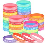 Harrycle 36 Piezas Pulseras Motivacionales Pulseras de Silicona con Frases Inspiradoras Pulseras de Goma Motivacionales Recuerdos de Fiesta Regalo para Adolescente Colega