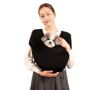 Harryspet Feelaty - Transportador para perros pequeños, tela de yoga cómoda, ajuste elástico, transportador portátil para mascotas de 0 a 12 libras, perfecto para viajes y uso diario (negro, mediano)