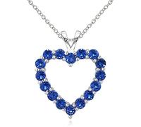 HARSHALI GEMS Collar de zafiro azul de 4 quilates para mujer, plata de ley 925 con colgante de halo de piedras preciosas de Neelam azul natural, para damas de honor, día de San Valentín, cumpleaños