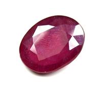 HARSHALI GEMS Piedra preciosa ovalada suelta de rubí rojo, rubí para anillo, rubí de mina de tierra certificada de 2,80 quilates, rubí sin calentar sin tratar, piedra preciosa suelta ovalada