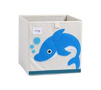 Harson&Jane Plegable de Dibujos Animados de Almacenamiento de Animales Cubo Lienzo Poliéster Juguete Caja Organizador para Niños Ballena Azul