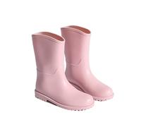 Harssidanzar Botas de agua para mujer Botas de lluvia de caucho de PVC impermeable para jardinería al aire libre Trabajo Senderismo HL218EU, Rosa, Talla 37