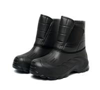 Harssidanzar Botas de caza de invierno para hombre, impermeables y aislantes del frío, con protección contra el aplastamiento EVA para la caza de patos,RM030,Negra,Talla43