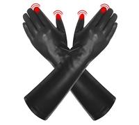 Harssidanzar Guantes de Cuero Para Señoras Guantes Largos Guantes de Vestir Para ópera Con Pantalla Táctil actualizado GL014,Negro,Talla XS