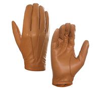 Harssidanzar Guantes de policía de cuero fino sin forro para hombre GM031EU1