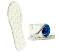 Harssidanzar Kobelstein 4D masaje plantilla cálida y cómoda se puede llevar en ambos lados, DU205, WHT, 37/38