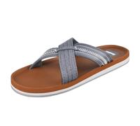 Harssidanzar Las sandalias deslizantes cruzadas masculinas en verano son cómodas y ligeras con soporte de arco KM234EU,Gris,Tamaño 43