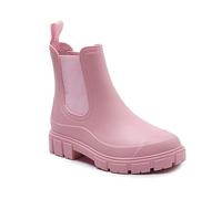 Harssidanzar Mujer Tobillo Chelsea Bota Impermeable Jardín Zapatos Antideslizante Botas de Lluvia Cortas para el Trabajo al Aire Libre HL217EU,Rosa,Tamaño 40