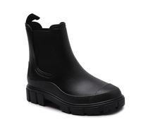 Harssidanzar Mujer Tobillo Chelsea Bota Impermeable Jardín Zapatos Antideslizante Botas de Lluvia Cortas para el Trabajo al Aire Libre HL217EU,Negro,Tamaño 38