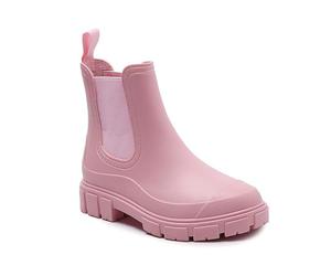 Harssidanzar Mujer Tobillo Chelsea Bota Impermeable Jardín Zapatos Antideslizante Botas de Lluvia Cortas para el Trabajo al Aire Libre HL217EU,Rosa,Tamaño 41