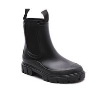 Harssidanzar Mujeres Botas de Lluvia Cortas Impermeable Zapatos de Jardín Antideslizante Tobillo Bota de Chelsea para el Trabajo al Aire Libre HL216EU,Negro,Tamaño 38