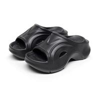 Harssidanzar Sandalias Plataforma Mujer EVA - Sandalias planas y resistentes para uso casual HL227EU, Negro, Talla 40/41