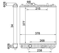HART Enfriador Radiador De Agua Compatible Para Opel Agila (A)