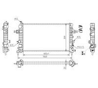 HART Enfriador Radiador De Agua Para Opel Zafira B Astra H A05 L48 L35 L67