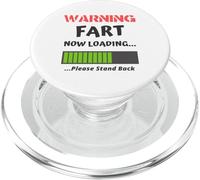 Hart Humor Rude Apparel Warning Fart ahora está cargando divertido PopSockets PopGrip para MagSafe