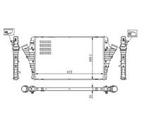 HART Ladeluftkühler LLK para Opel Vectra C Caravan Saab 9-3 Cabriolet 1.9 TiD