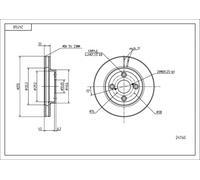 HART PREMIUM TARCZE 2x Discos Freno Ø 255 Ventilado para Toyota Corolla Estación