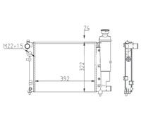 HART Radiador Refrigerante Compatible Para Peugeot 106 I 1A 1C 1.0 1.1 1.4