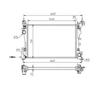 HART Radiador Refrigerante Para Fiat Fiorino Furgón/Kombi Qubo Citroën Nemo 225