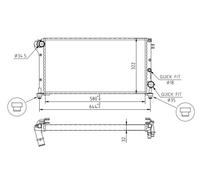 HART Radiador Refrigerante Para Fiat Panda 169 1.3 D Multijet 4x4 169