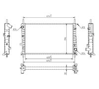 HART Radiador Refrigerante Para Ford Mondeo II Turnier BNP BAP EC BFP