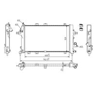 HART Radiador Refrigerante Para Opel Astra H Caravan L35 L67 L48 L08