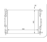HART Radiador Refrigerante Para Renault Scénic II Megane JM0/1 KM0/1 EM0/1