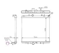 HART Refrigerador Radiador De Agua Para Citroën C8 Peugeot 807 EA EB 2.0 E