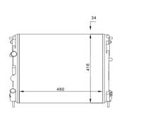 HART Refrigerador Radiador Para Renault Clio II Kangoo Dacia Logan MCV BB CB