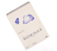 Hartem - Bloc de Acuarela para Artistas, A3 Papel de Acuarela 300g/m², 30 Hojas/60 Páginas Encuadernadas en Espiral, 29,7 x 42 cm, Grano Medio, Blanco Natural